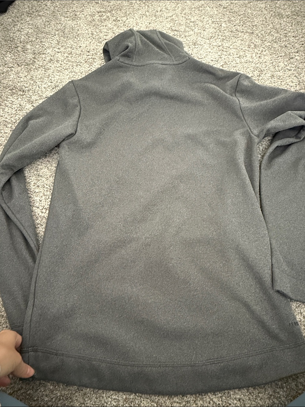 Adidas Men’s Gray Pullover Hoodie with Logo Small - Picture 5 of 6